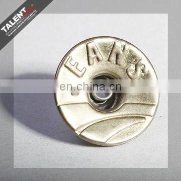 Custom Private Brand Name Logo Clothes Metal Alloy Button For Jeans photo-4