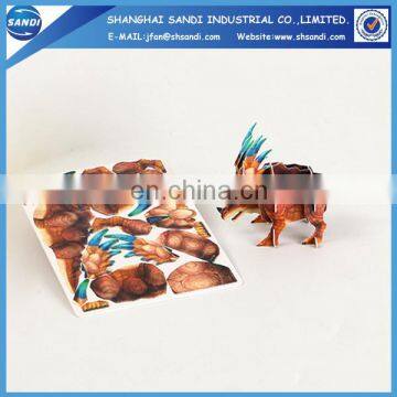 Animal dinosaur promotional plastic custom 3d puzzle