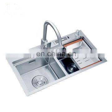 8245 stainless steel double kitchen sink,sink strainer,basin sink faucet