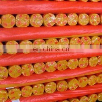 Plastic tarpaulin roll,Coloured PE tarpaulin ,Double orange Plastic eyelets tarpaulin with good quality