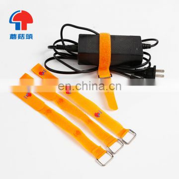 customized flexible strap with buckle reusable soft nylon printed hook and loop cable ties