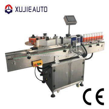 automatic plastic vial bottle sticker round labeling machine