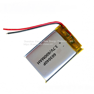 Hot Sale 3.7 V 600Mah 603040 3.7V Rechargeable Lithium Polymer Battery photo-4