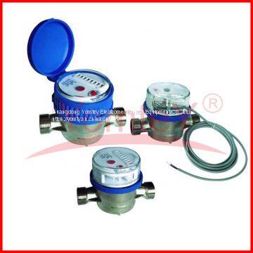 Single Jet Water Meter DN20 Thread Rotary Vane Wheel Dry-dial Brass Body Cold Water Flow Meter