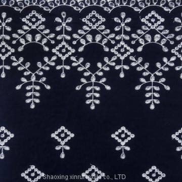 embroidery swiss blue cotton embroidered lace fabric