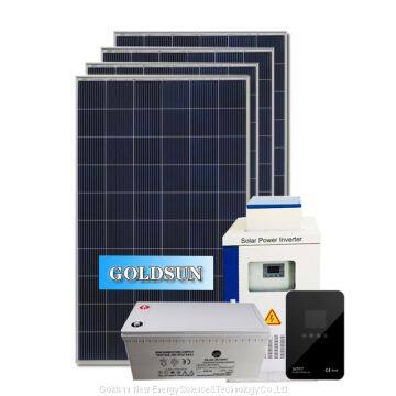 hot selling high efficiency 5kw on-grid solar panel station for home