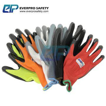 Oil Resistant 13G Polyester Liner Nitrile Dipped Safety Gloves With EN388 4121X photo-4