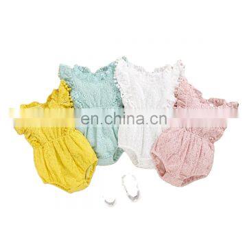 Butterfly Sleeve Baby Romper Ruffle Lace Bodysuit One Piece Jumpsuit