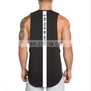 Wholesale Muscle Mens Private Label Stringer stripe print Muscle Sportswear cotton Tank Top