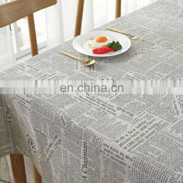 Table Cloth Wholesale English Newspaper Pattern Cotton Linen Table Cloth photo-6