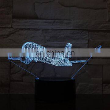 War Plane Fighter Aircraft 3D Night Lights Table Lamp Multi Colors Military Jet Plane With USB Power Decor Gift photo-6