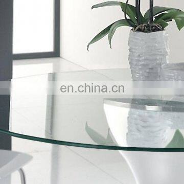 36" Inch Round Glass Table Top, 3/8" Thick, Ogee Edge, Tempered Glass