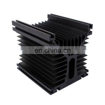 Black Anodized Aluminum Extrusion Heat Sink Profile photo-3