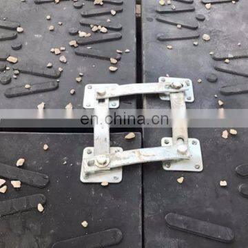 Compression moulded mats, UV inhibitor high quality uhmwpe excavator mat for green sward and muddy road