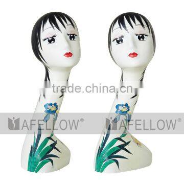 Window Dispaly RetroStyle mannequin head Plastic Female Realistic head manikin,Wholesale Cheaper Head Mannequin, H1103