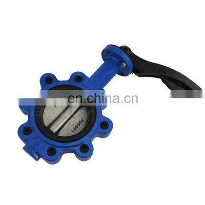 Bundor  Ductile iron cast iron stainless steel carbon steel handle manual operated lug type butterfly valve