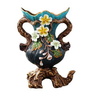 Nordic Retro Color Paint Modern Creative Chinese Ceramic Plant Vase For Coffee Shop Decor photo-5