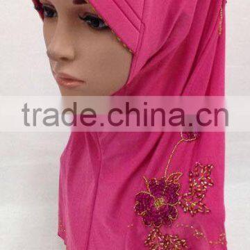 PR001 Popular handmade beading superb muslim scarf