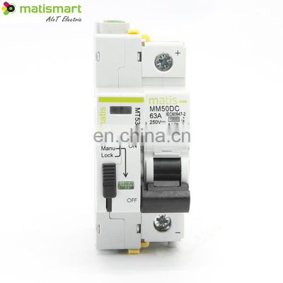 matis MT53RA smart 1 pole elcb 60a resettable automatic miniature circuit breaker