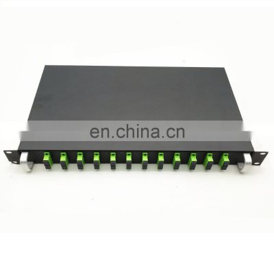 Ftth 1U 19' SC 1*12 fiber SC LC FC ST APC UPC 19 inch optical fiber patch panels & optical fiber distrib