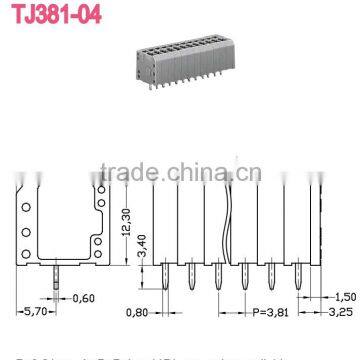 PCB Spring Terminal Block Connectors Screwless With Dual Row Pin Connector TJ381-04 photo-2