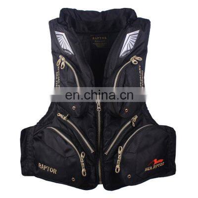 ROBBEN  Multifunctional Outdoor High Floating Fishing Vest Waterproof Multi-pocket Nylon Life Jacket for Fishing