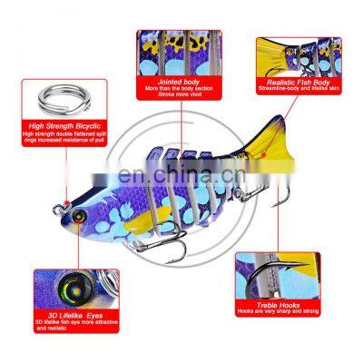 10cm/15.5g Bass Multi Jointed Saltwater Trolling Lure Sea Fishing Hard Plastic Lure photo-2