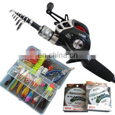 Rod and Reel Combination Set Spinning Wheel Soft Bait Fishing Gear Set Telescopic Rods Reel Combo Ocean Rock Fishing Rod Set