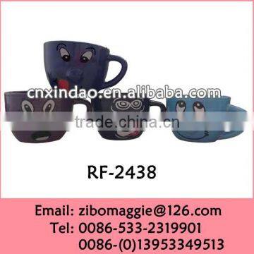 Small Colored Ceramic Promotional Cup with Nose for Wholesale Cup of Espresso Coffee