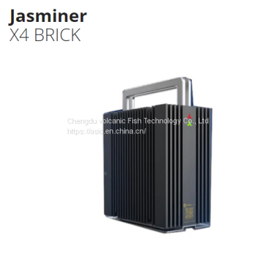 Model X4 BRICK from Jasminer mining EtHash algorithm with a maximum hashrate of 65Mh/s for a power consumption of 30W.