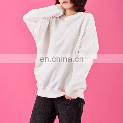2021 Autumn and Winter New Warm Korean Round Neck Solid Color Fashion Trend Loose Ladies Pullover Sweater photo-2