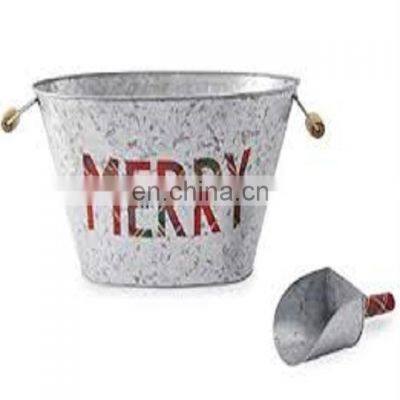 galvanized christmas ice buckets