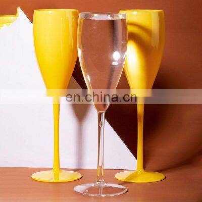 High Quality Reusable Plastic Wholesale Modern Luxury Unbreakable Unique Large Color Wine Glasses