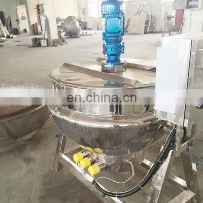 1000 litre stainless steel pot industrial steam cooking pot with steam and electric heater