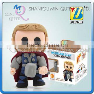 Mini Qute Bonnie Marvel Avenger Super hero Thor DIY cartoon building blocks plasticine clay educational toy NO.BN9989-3