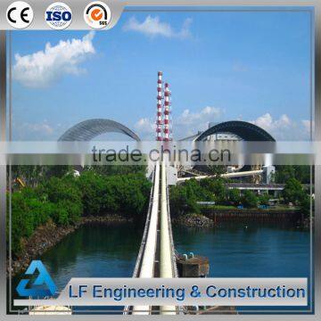 Prefabricated steel structure fabrication for coal storage shed