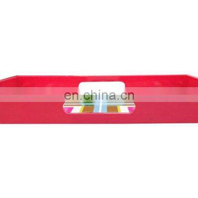 Square Lacquered Wooden Tray In a High Gloss Finish photo-2