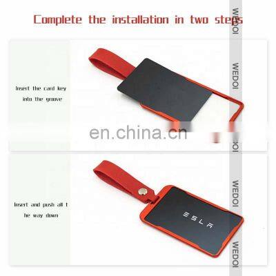 Car Key Case for Tesla Model Y Card Key Pouch for Model 3 Aluminum Car Key Holder Cover for Tesla Accessories photo-3