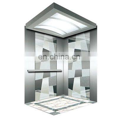 1600KGS  home passenger lift elevator with mirror etching cabin