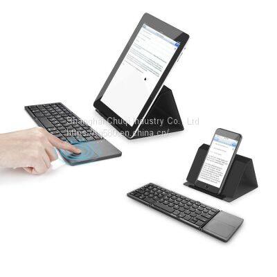 B033 portable three-fold keyboard wireless Bluetooth folding thin digital touch three-system mobile phone tablet notebook