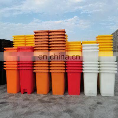 Manufacturer Price 240L Outdoor Trash Can Red Dustbin Wheelie Plastic Waste Bin