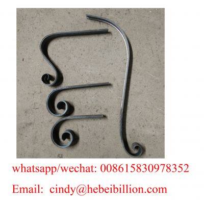 Wrought Iron Components Forged Elements Handrail Ends Terminal Curve Begginer up Starter Rolled for Gate Railing Handrail Balustrade