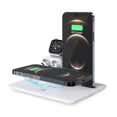 Popular Products 2024 5 in 1 fast wireless charger for IPhons Samsung Airpods Iwatch Google Pixel Charger Holder for Phone