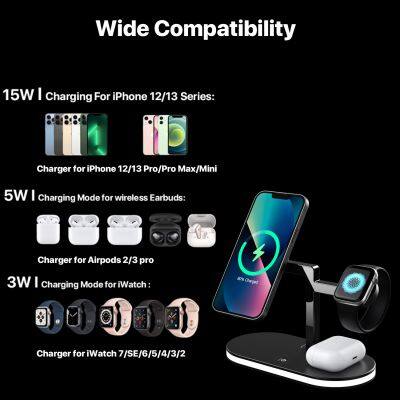 Wireless Charging Stand 15w Wireless Charger Charging Station for Multiple Devices Fast Charger Station Stand For IPhone