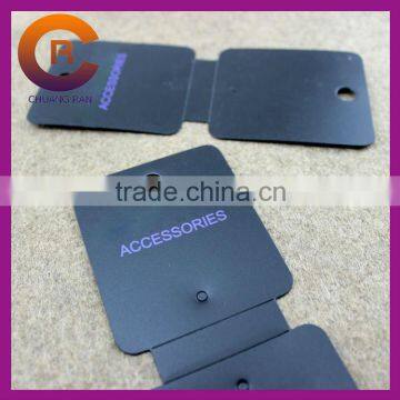 2014 Black PVC earring display tag custom necklace card