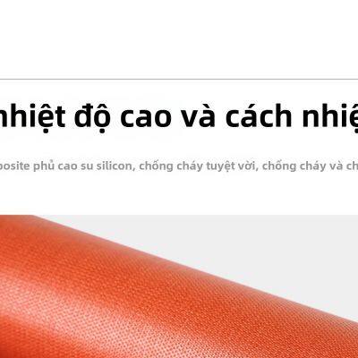 Black Silicone Cloth Double-sided 0.6 Alkali-free Fiberglass Insulation Smoke Barrier Curtain Fireproof Cloth Manufacturer photo-3