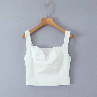 European and American Style Spring and Summer New Street Fashion Hot Girl Casual Top Sexy Suspender Vest Short Skirt Set photo-2