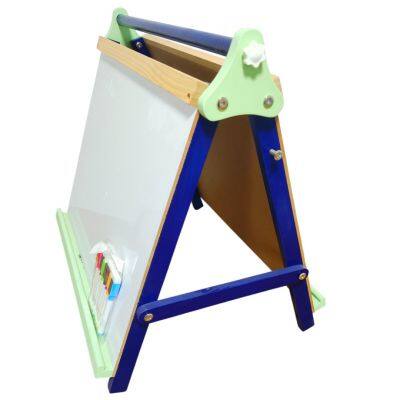 Wooden Magnetic Chalkboard Whiteboard Kids Tabletop Play Easel  with Blackboard Chalkboard Drawing Board Children's Wooden Easel