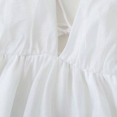 New Vacation Style Sexy Pure Desire Strap Backless MIDI Camisole Dress for Women photo-2