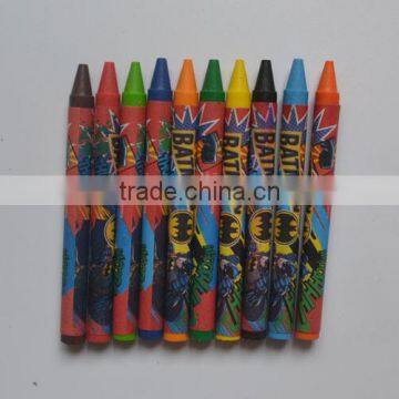 10 colors wax crayon with promotion packing ;color box;non toxic;safety for kids